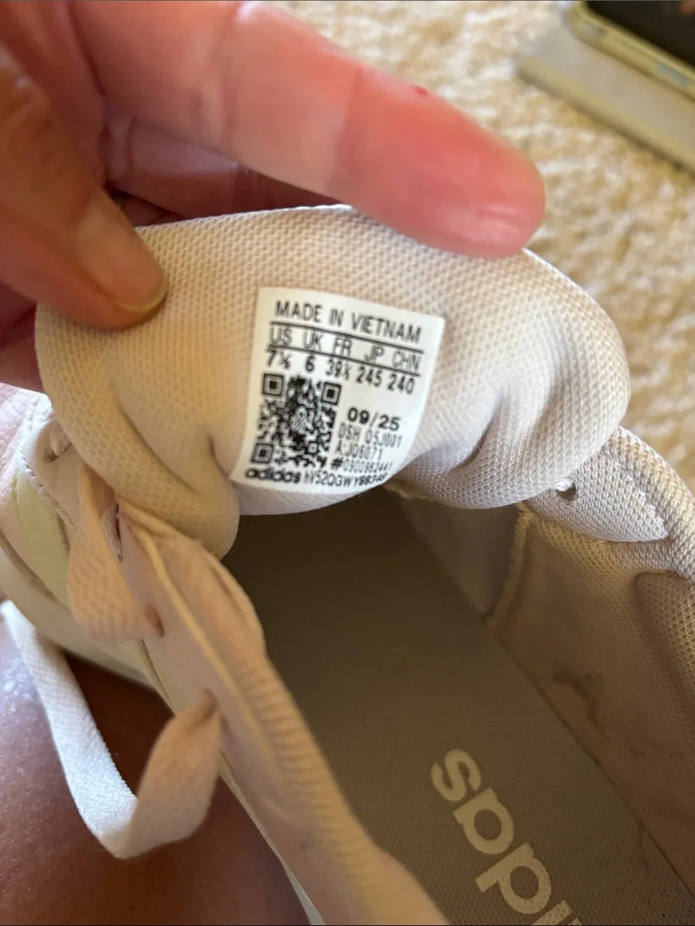 adidas Women’s Low-Top Sneakers in Light Pink with Cream Stripes